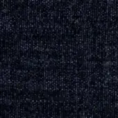 Dark blue fabric texture displaying a dense, irregular dot and striated pattern with a matte finish and woven construction.